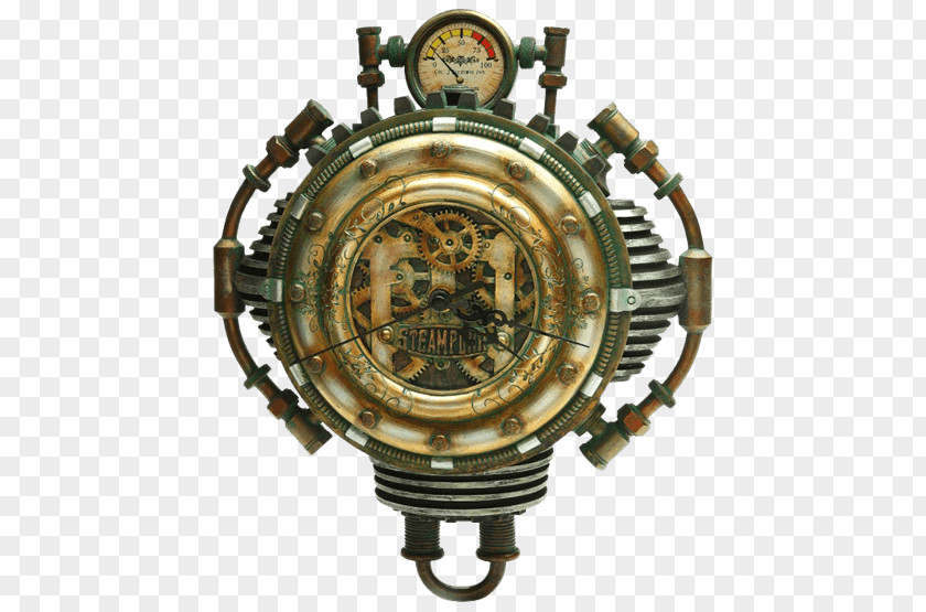 Clock Steampunk Clockwork Table Watch PNG
