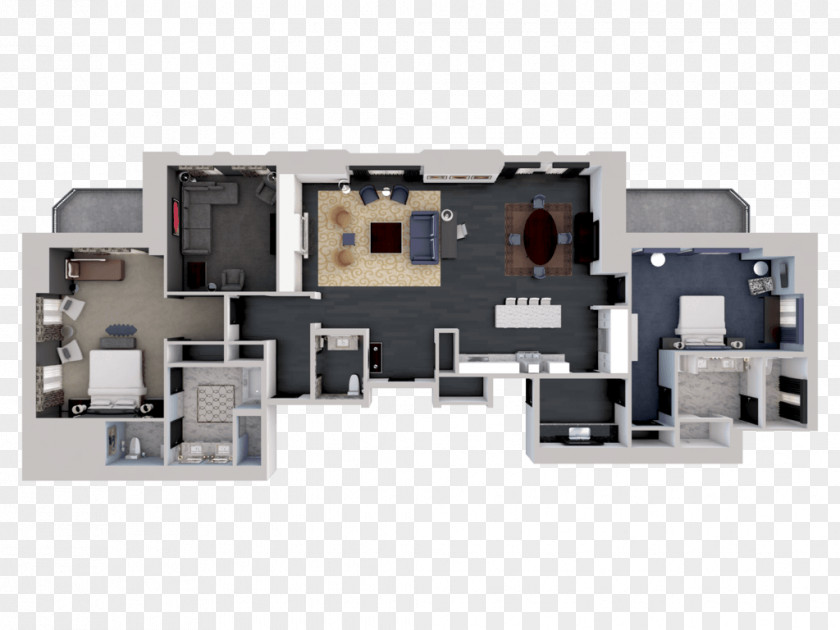 Hotel Presidential Suite 3D Floor Plan Waldorf Astoria Chicago PNG