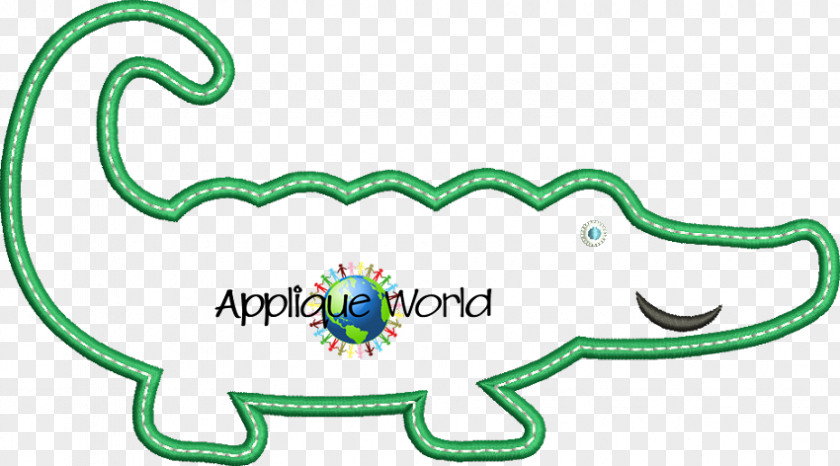 Monogram Applique Appliqué Embroidery Alligators Sewing Reptile PNG