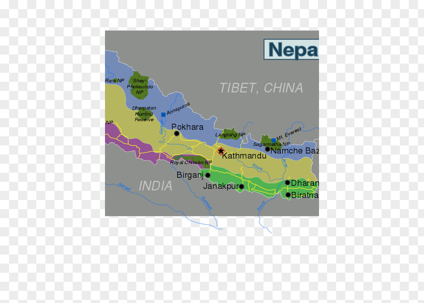 Nepal Map World Backpacking Mapa Polityczna PNG