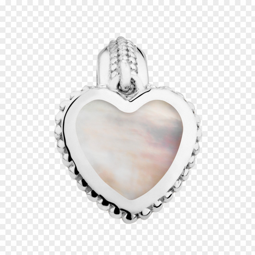 Pearl Heart Locket Body Jewellery Necklace Silver PNG