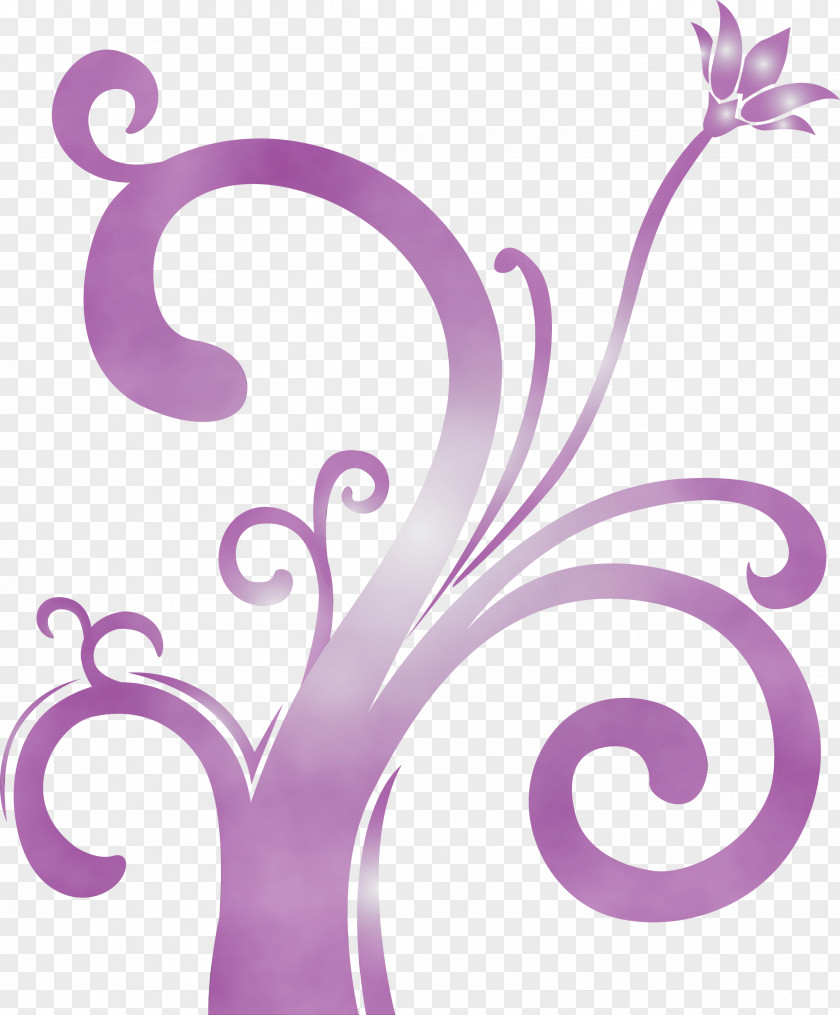 Violet Purple Lilac Ornament Pattern PNG