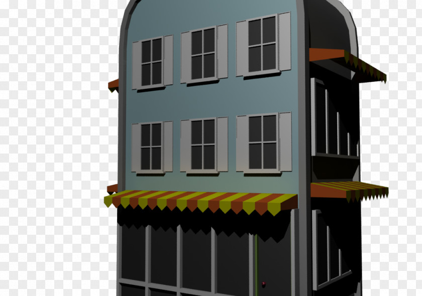 Building Cartoon Window Facade Property House PNG