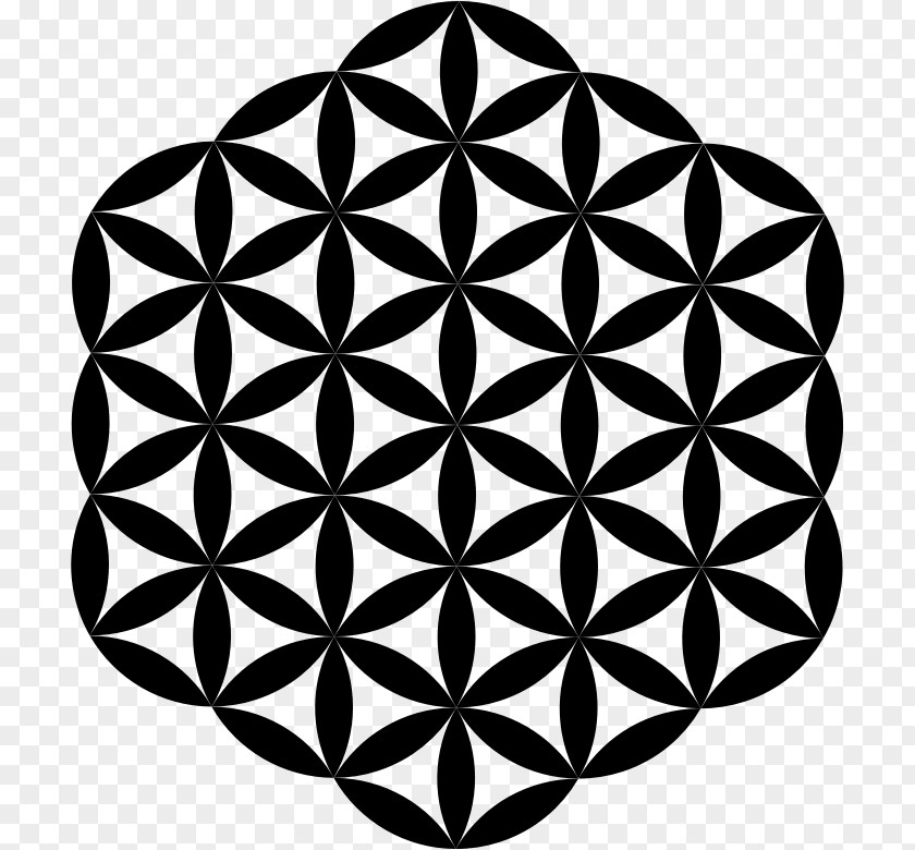 Circle Pattern Overlapping Circles Grid Sacred Geometry PNG