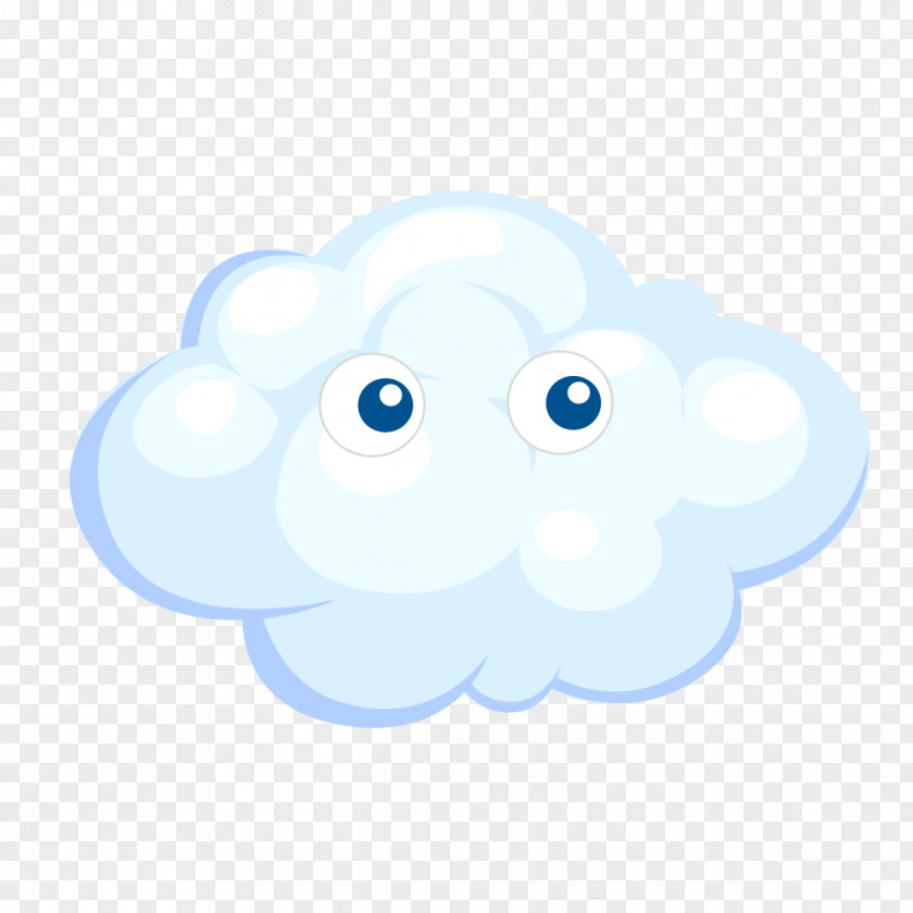Cute Cloud Clip Art Illustration Product Logo Eye PNG
