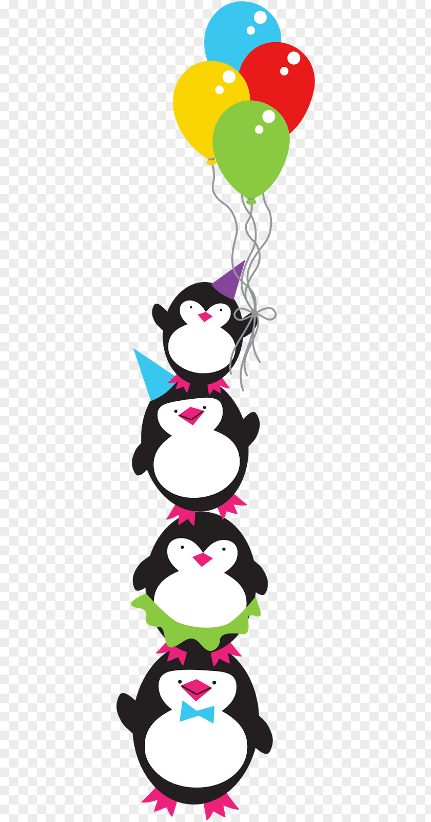 Penguin Circus Birthday Clip Art PNG