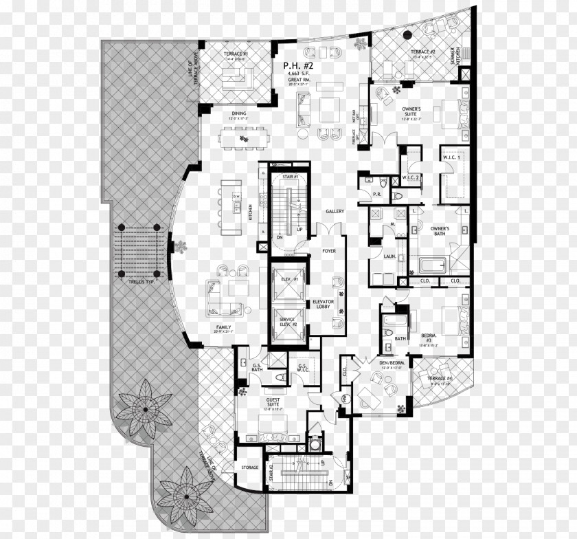 Apartment Floor Plan Penthouse Loft PNG