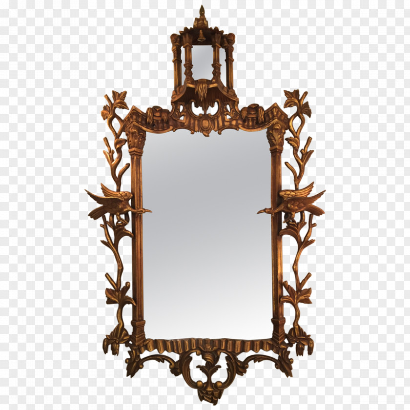 Chinoiserie Viyet Mirror Metal Picture Frames Gilding PNG