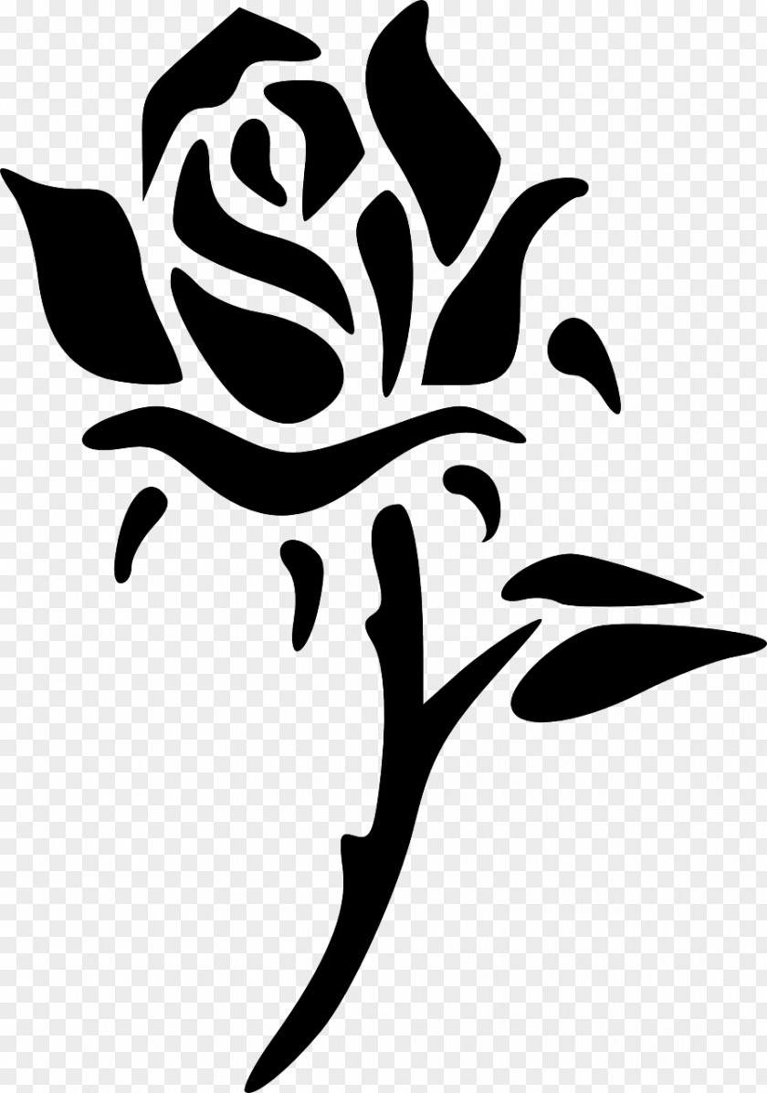 Flower Stencil Rose Floral Design PNG