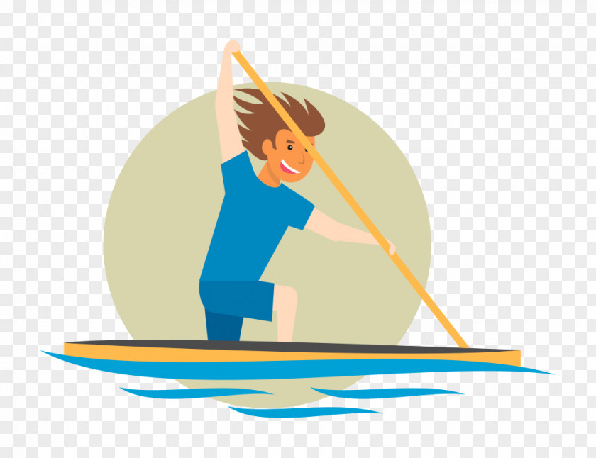 Vector Cartoon Sport Rowing Clip Art PNG