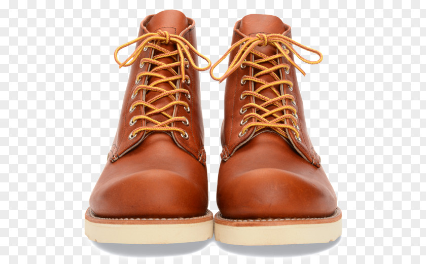 Boot Brown Leather Red Wing Shoes PNG