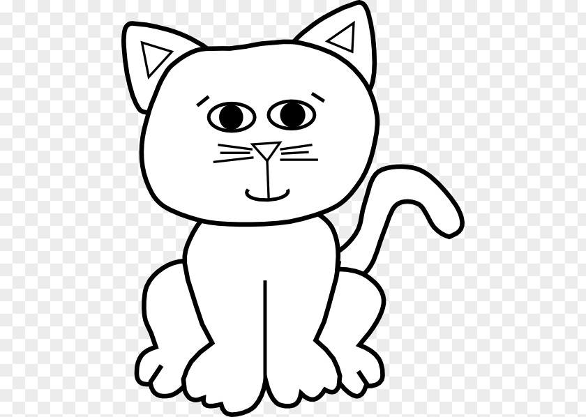 Cat Outline Clip Art PNG