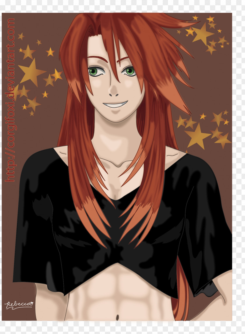 Fan Art Red Hair Character Luke Fon Fabre PNG