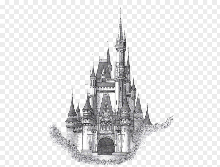 Princess Castle Neuschwanstein Cinderella Drawing Sketch PNG
