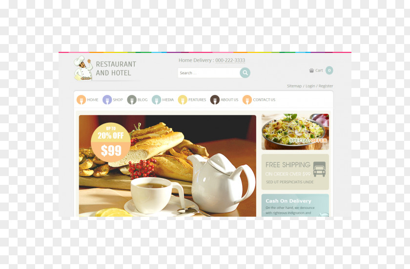 WordPress Cafe Responsive Web Design Template Restaurant Joomla PNG
