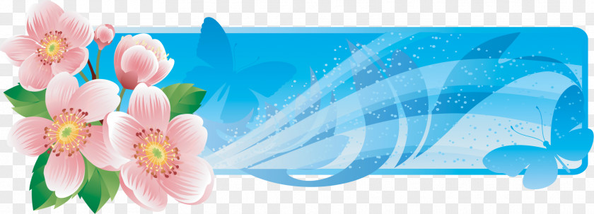 Floral Banner Flower Stock Photography PNG