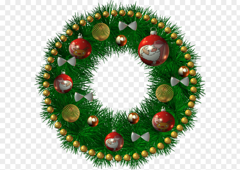 Santa Claus Christmas Ornament Wreath Tree PNG