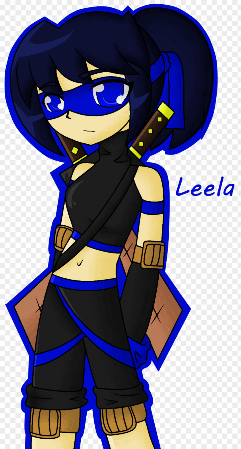 Leela Homo Sapiens Black Hair Legendary Creature Cobalt Blue PNG