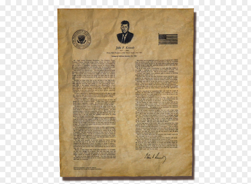 Inauguration Ribbon John F. Kennedy 1961 Presidential Paper PNG