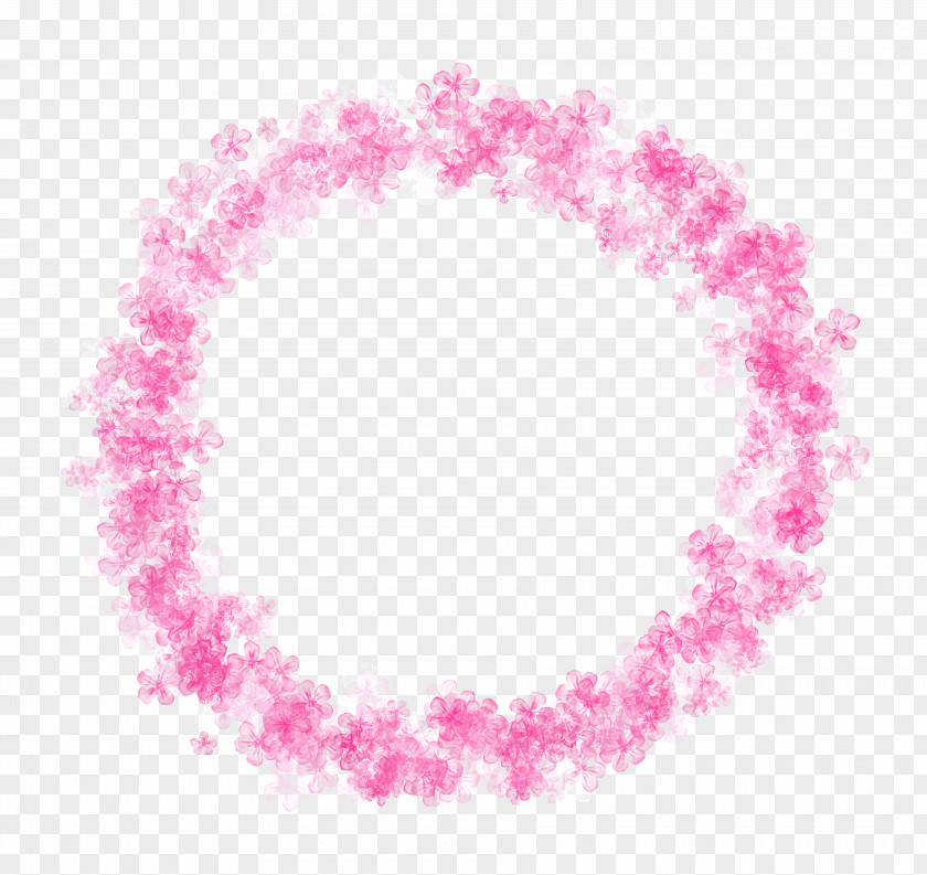 Pretty Pink Fantasy Garland Wreath U5934u9970 PNG