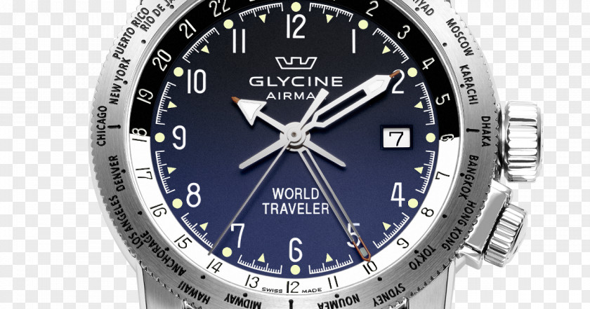 Watch Glycine Quartz Clock Strap PNG