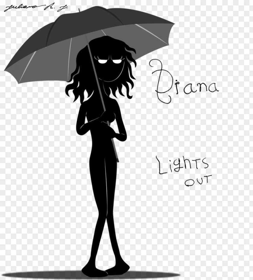 Silhouette Black Cartoon Umbrella White PNG