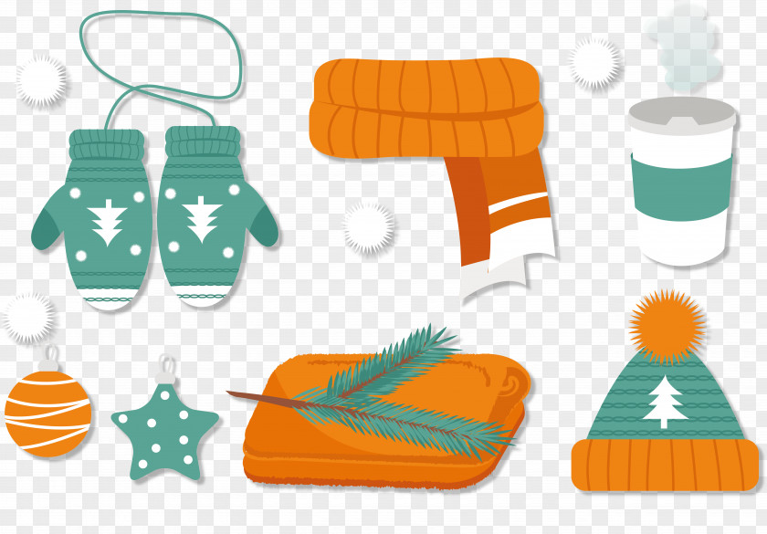 Vector Illustration Winter Clothes Clothing PNG