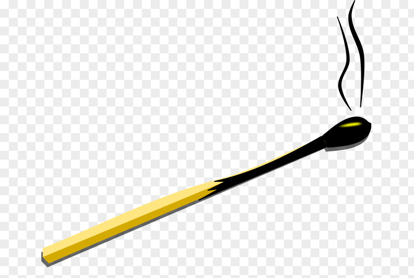 Burned Matche Image Spoon Yellow PNG