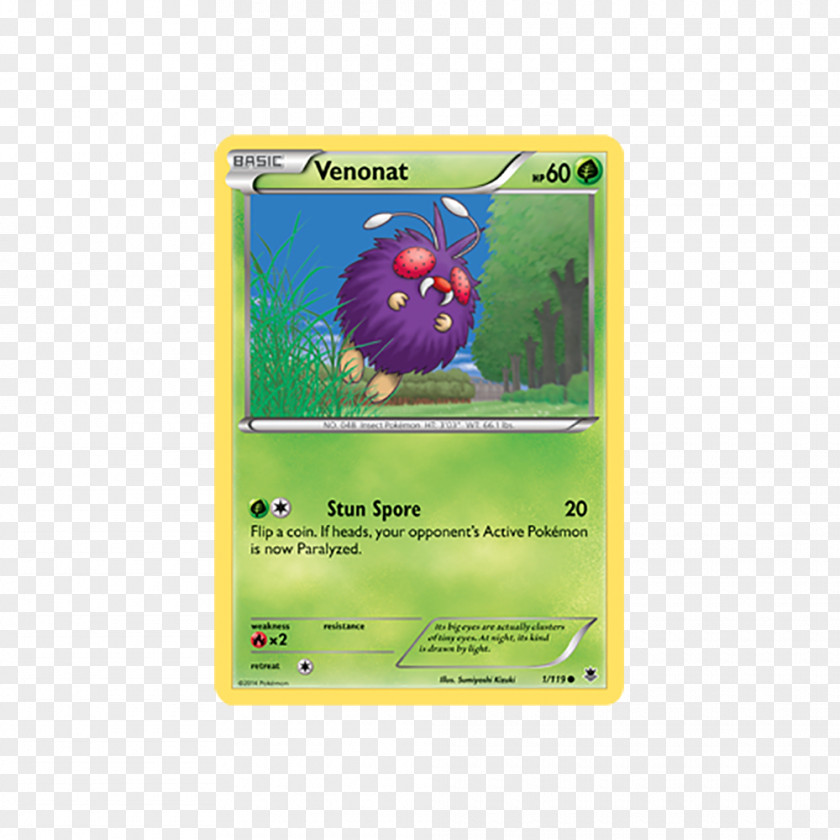 Card Of Dreams Pokémon X And Y Venonat Sun Moon Trading Game PNG