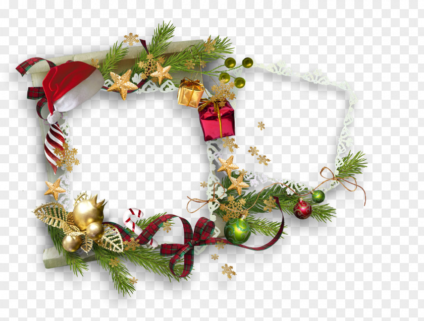 Garland Frame Christmas Ornament New Year Gift Picture Frames PNG