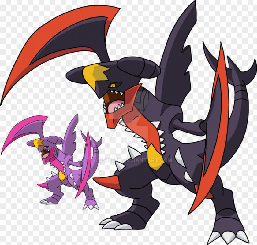 Black Shiny Garchomp Evolution Gible Gabite Chimchar PNG