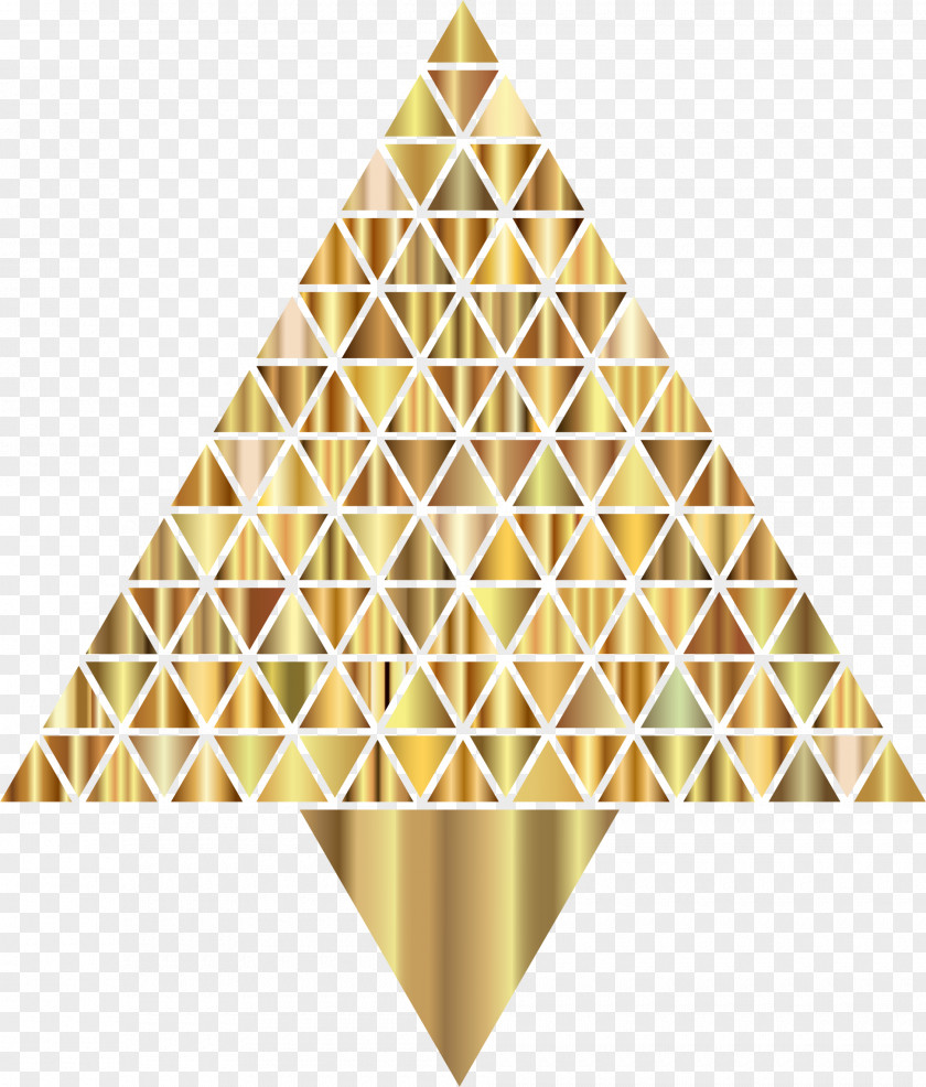 Geometric Triangle Christmas Tree Clip Art PNG