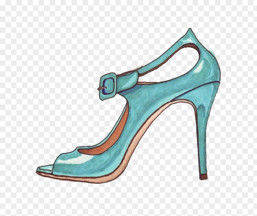 Hand-painted Heels High-heeled Footwear Shoe Sandal Drawing PNG
