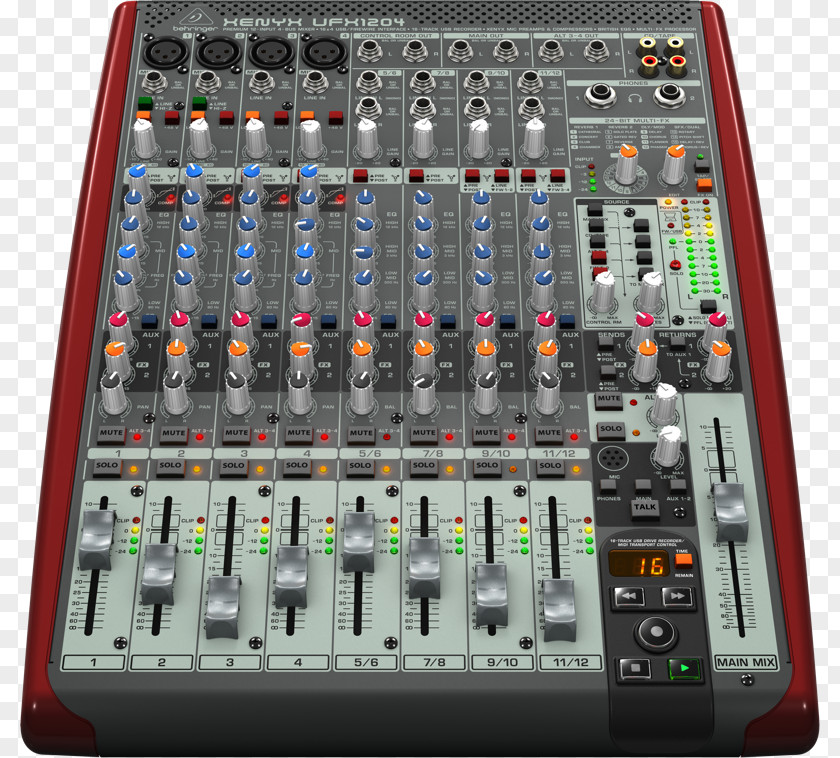 Microphone Behringer Xenyx UFX1204 Audio Mixers Mixer X1204USB PNG
