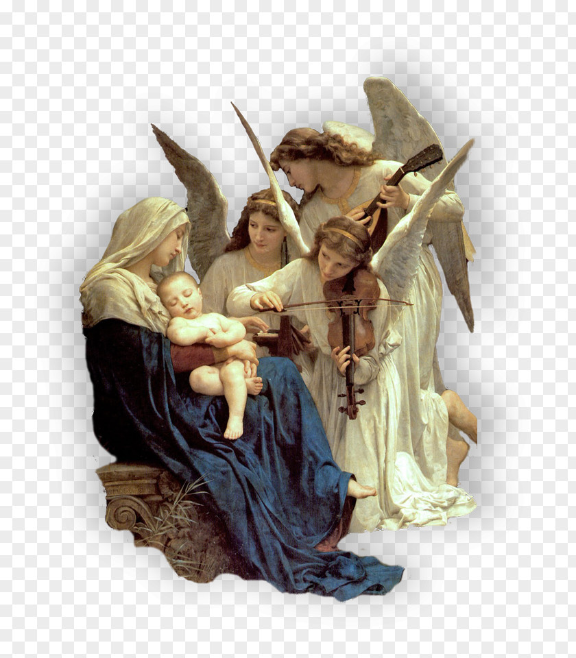 Painting Song Of The Angels Virgin With Maternal Admiration Oil PNG