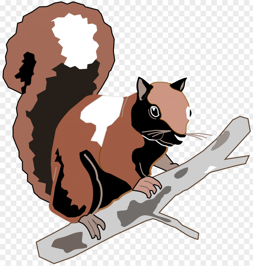 Squirrel Black T-shirt Clip Art PNG