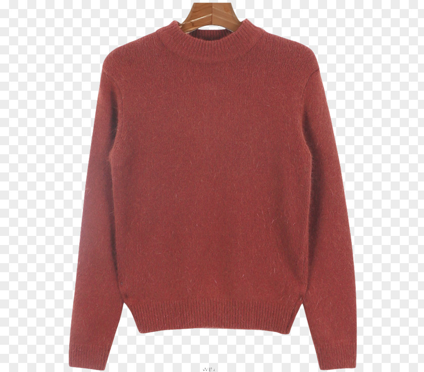 Warm Color Sweater Sleeve Shoulder Maroon Neck PNG