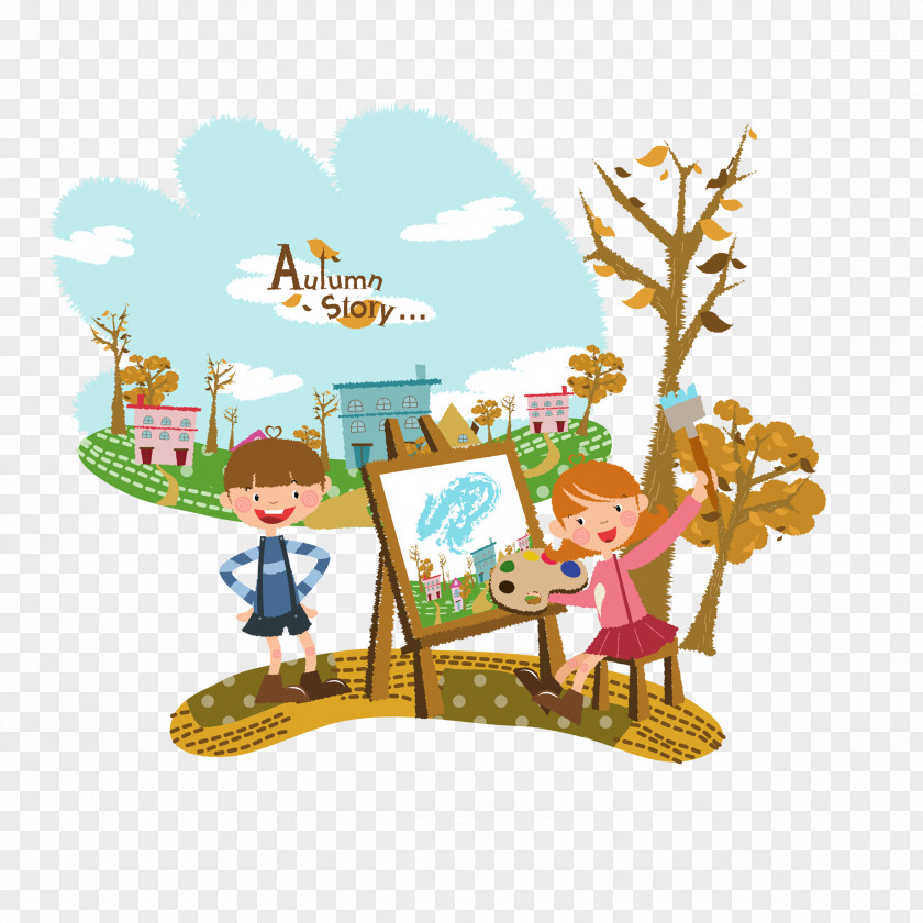 Autumn Tale Easel PNG