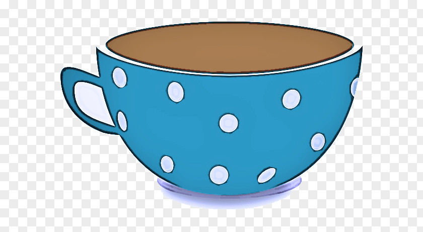 Ceramic Coffee Cup Polka Dot PNG