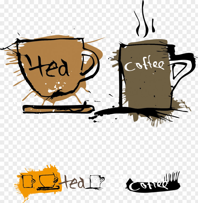 Hand-painted Coffee Cup Tea Adobe Illustrator PNG