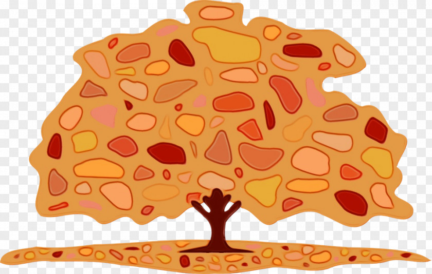 Orange Tree Watercolor PNG