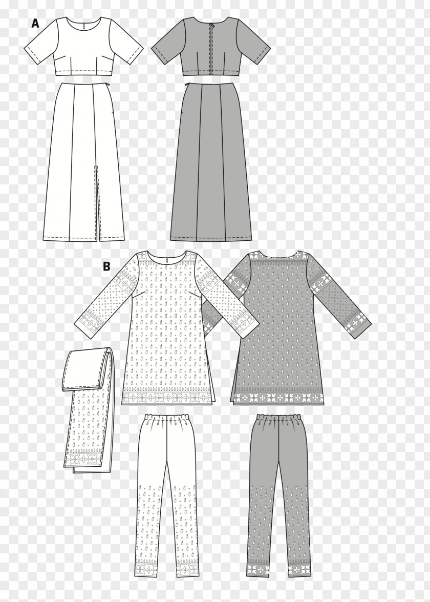 Sewing Supplies Dress Burda Style Clothing Pattern PNG