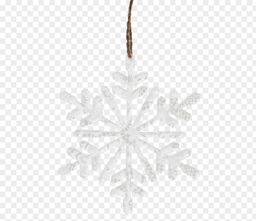 Snowflake Christmas Ornament White PNG