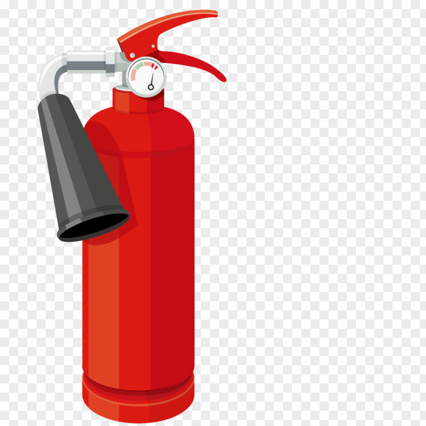 Vector Red Fire Extinguisher Firefighting Firefighter Engine PNG
