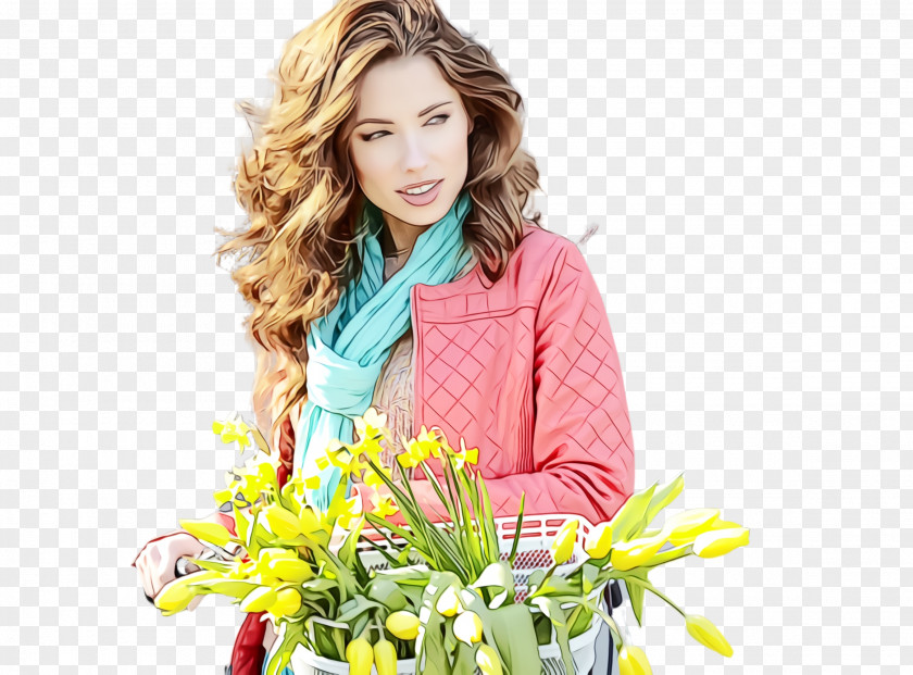 Tulip Smile Floral Design PNG