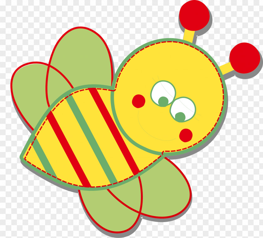Vector Cute Little Bee Illustration PNG