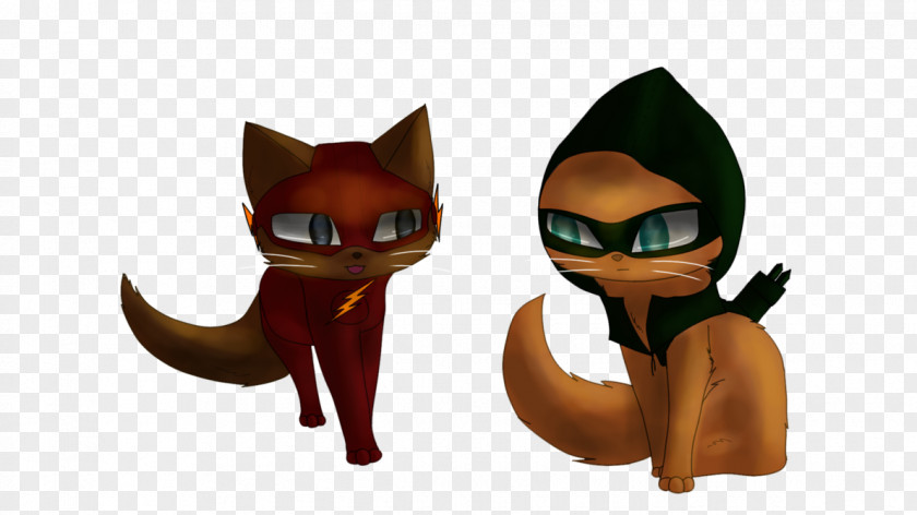 Flash Vs Arrow Cat Character Figurine Fiction Tail PNG