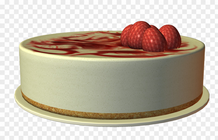 Cake Cheesecake Mousse Bavarian Cream Torte Strawberry PNG