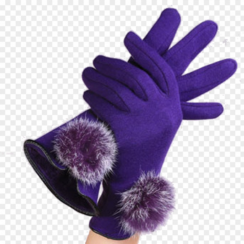 Ms. Gloves With Purple Hair Bulb Glove Designer Leather PNG