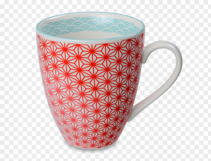 Orange Wave Tokyo Mug Teacup Tableware PNG